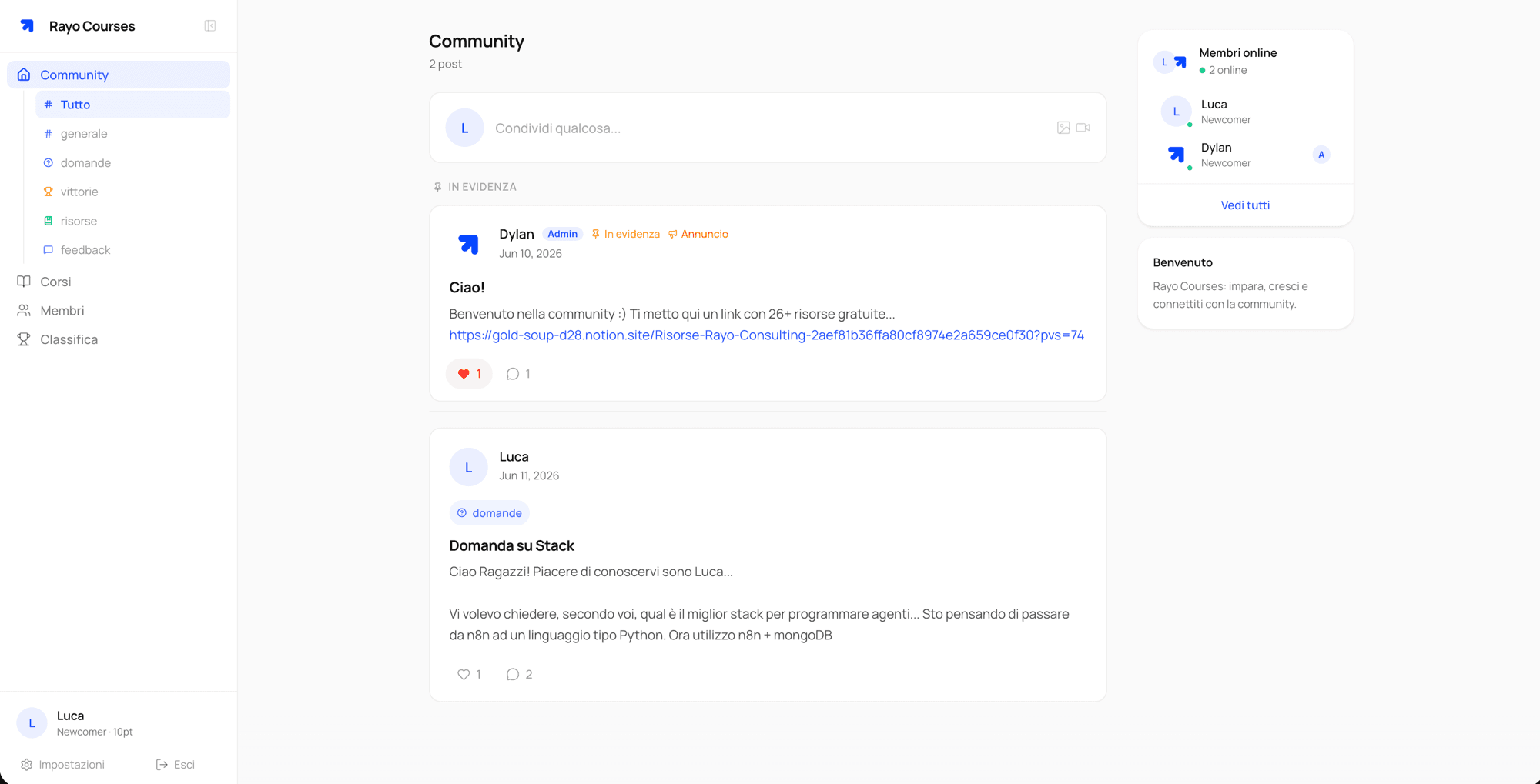 Anteprima della community Rayo