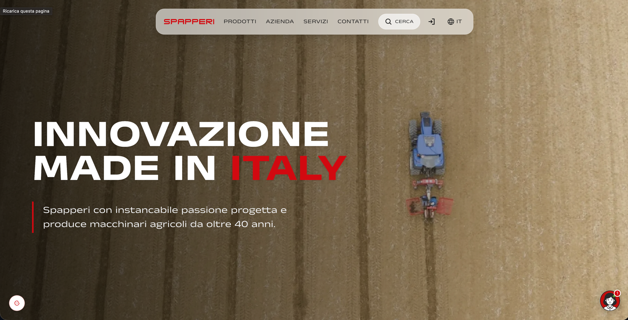Spapperi homepage — dopo