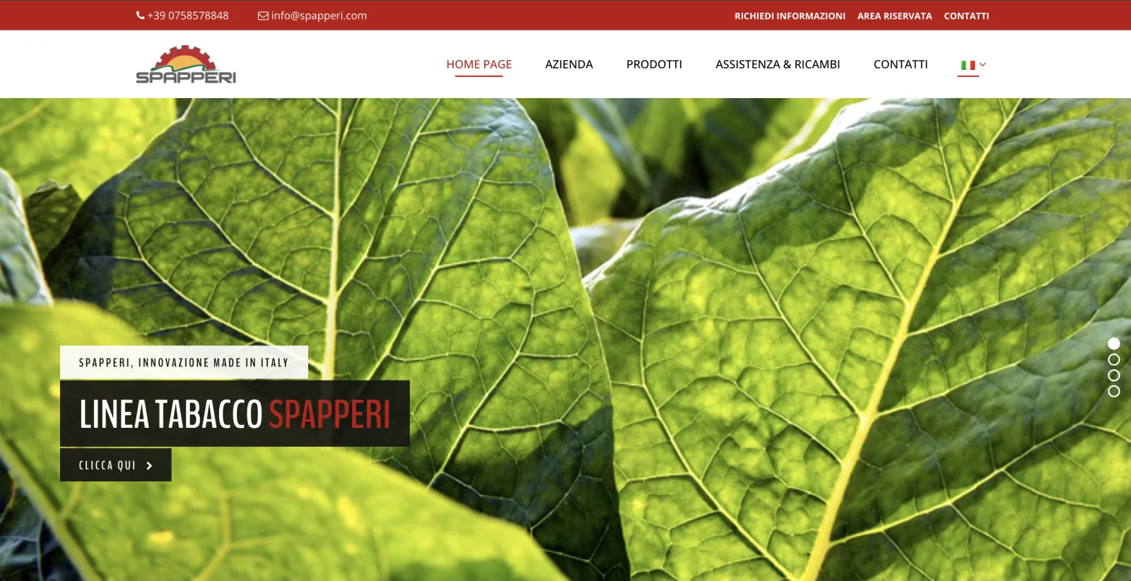 Spapperi homepage — before