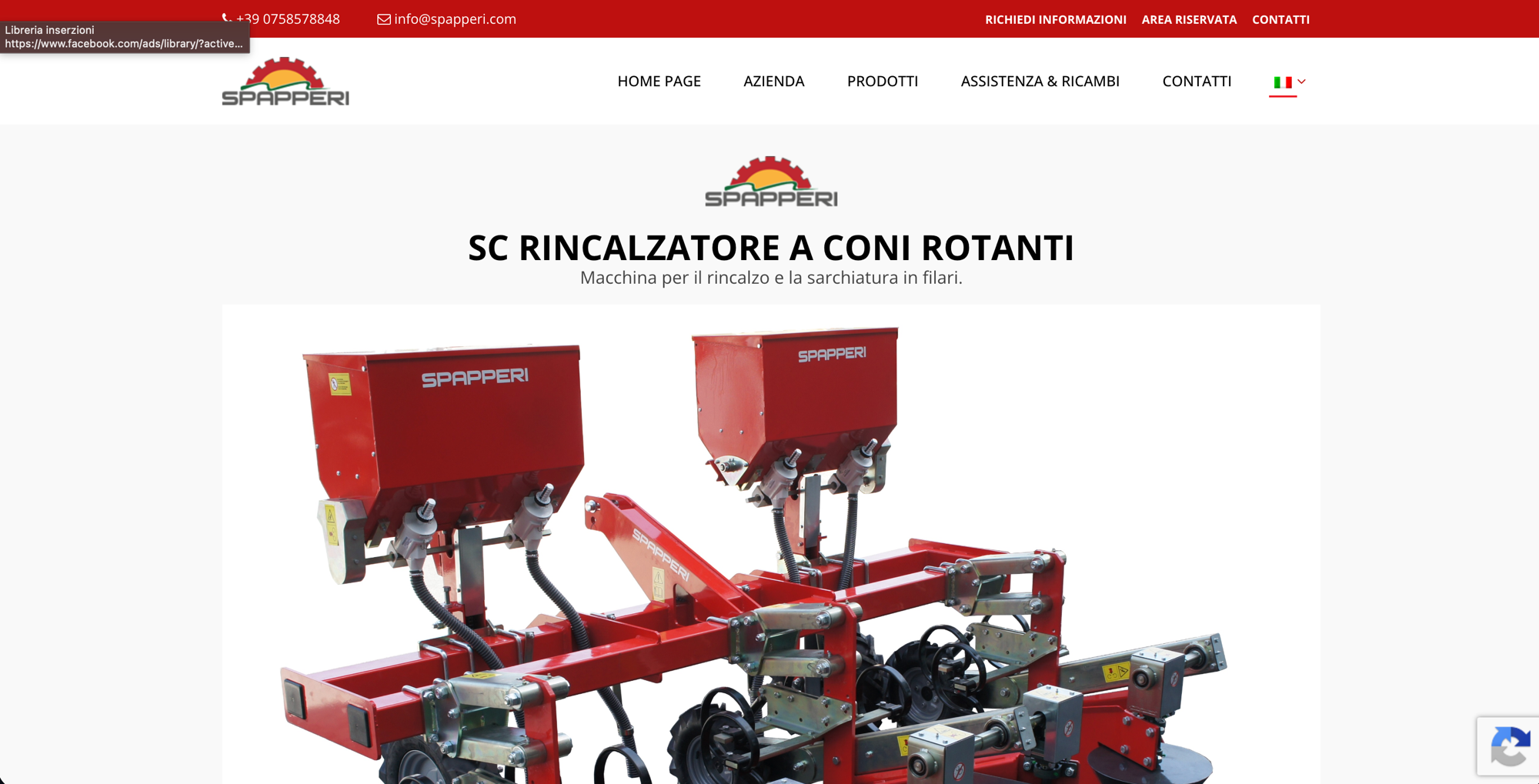 Spapperi scheda prodotto — prima